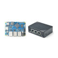 Одноплатный мини-компьютер NanoPi R5S-LTS 4Гб RAM/64Гб eMMC в металлическом корпусе