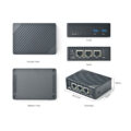 Одноплатный мини-компьютер NanoPi R5S-LTS 4Гб RAM/64Гб eMMC в металлическом корпусе