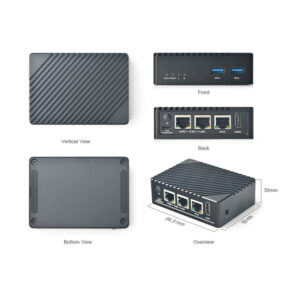 Одноплатный мини-компьютер NanoPi R5S-LTS 4Гб RAM/64Гб eMMC в металлическом корпусе