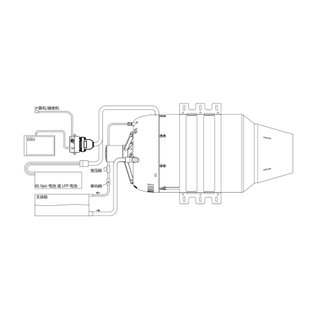Микротурбореактивный двигатель PTE-1050A2