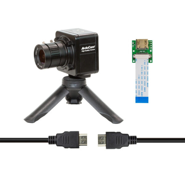 Комплект 12.3 МП камеры Arducam в металлическом корпусе, штативом, CSI-HDMI переходником, IMX477 1/2,3" CS объектив 6 мм для NVIDIA Jetson Nano/Xavier NX и NVIDIA Orin NX/AGX
