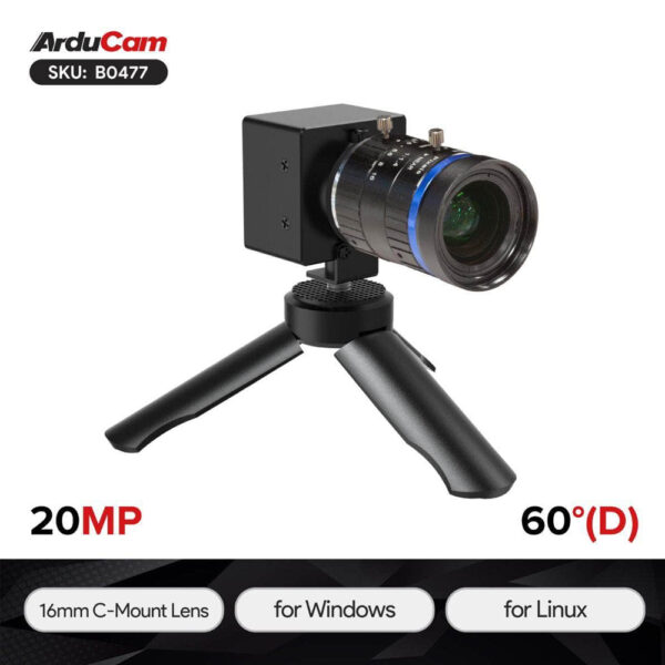 20МП камера Arducam IMX283 USB 3.0 с 16 мм объективом C-Mount