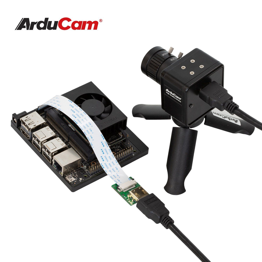 Комплект 12.3 МП камеры Arducam в металлическом корпусе, штативом, CSI-HDMI переходником, IMX477 1/2,3" CS объектив 6 мм для NVIDIA Jetson Nano/Xavier NX и NVIDIA Orin NX/AGX
