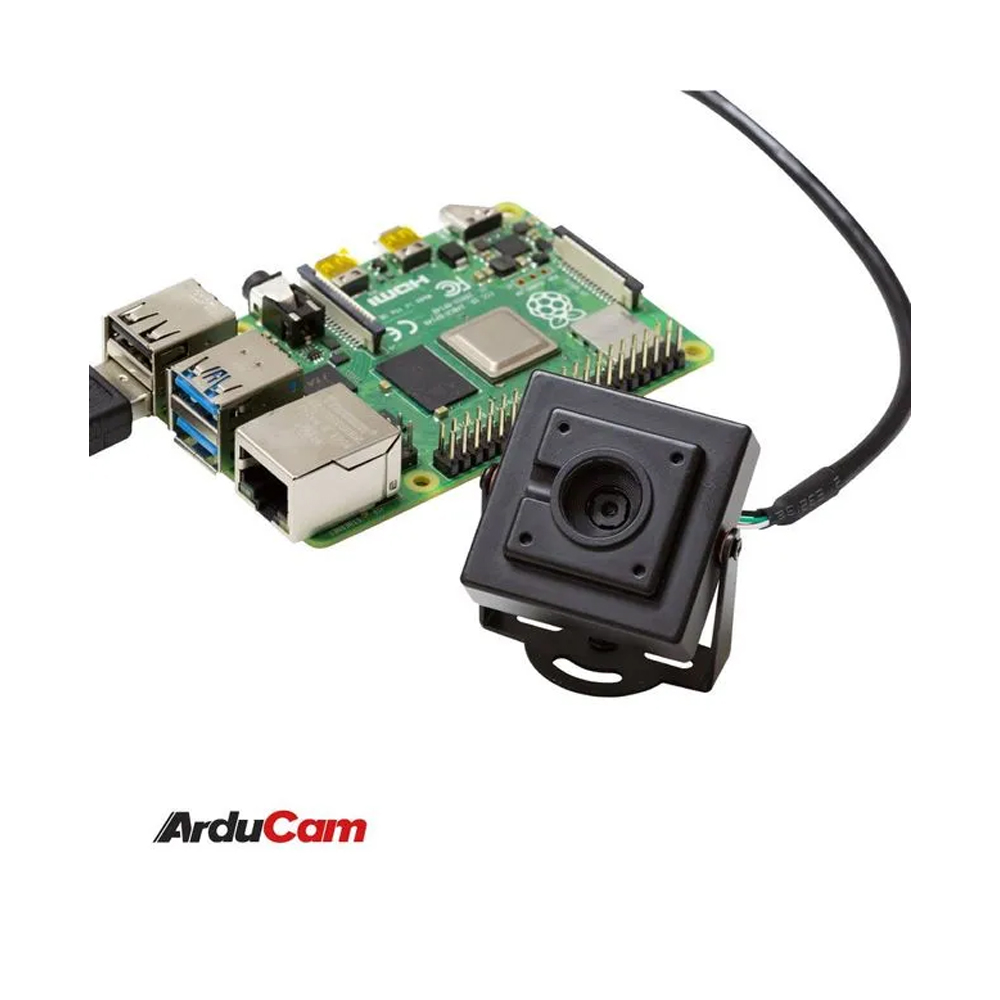 4K USB камера на сенсоре IMX219 в металлическом корпусе с двумя микрофонами для ПК, Raspberry Pi и Jetson Nano