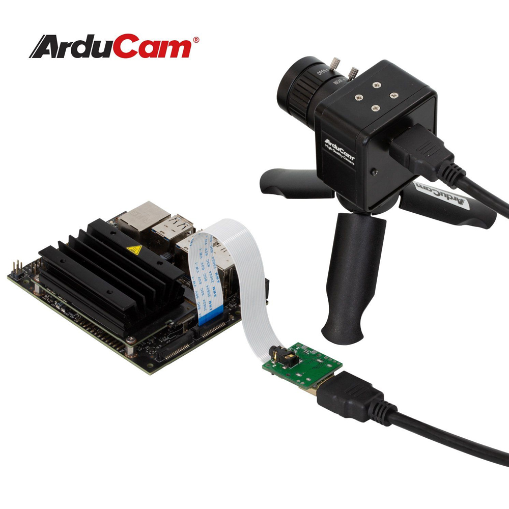Комплект 12.3 МП камеры Arducam в металлическом корпусе, штативом, CSI-HDMI переходником, IMX477 1/2,3" CS объектив 6 мм для NVIDIA Jetson Nano/Xavier NX и NVIDIA Orin NX/AGX
