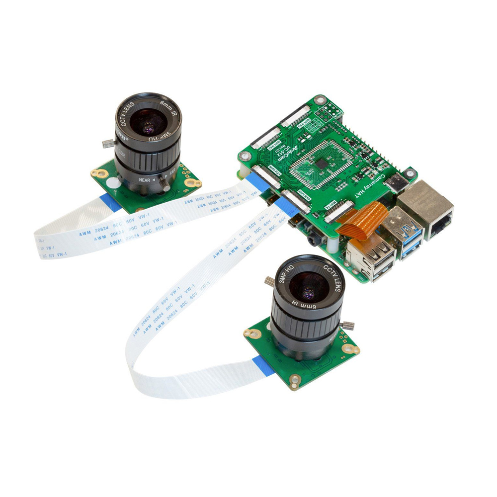 Комплект стереокамеры Arducam 12MP для Raspberry Pi 4, Pi 3/3B+, Pi Zero