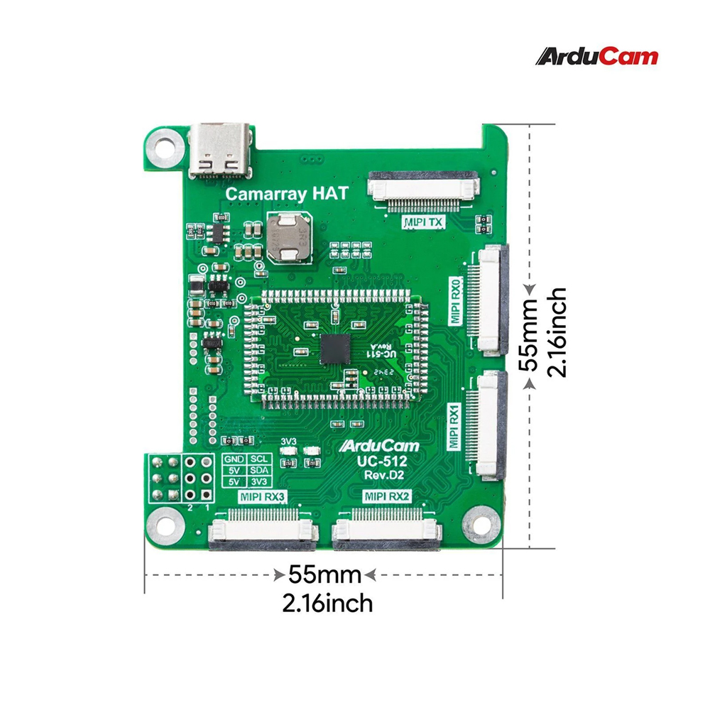 Модуль из 4-х камер Arducam 12MP4 IMX477P для Raspberry Pi, NVIDIAJetson NanoXavier NXAGX OrinOrin NanoOrin NX