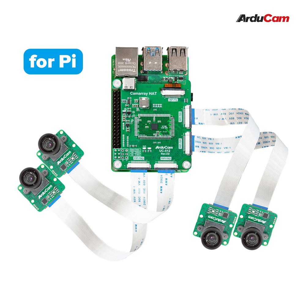 Модуль из 4-х камер Arducam 12MP4 IMX477P для Raspberry Pi, NVIDIAJetson NanoXavier NXAGX OrinOrin NanoOrin NX