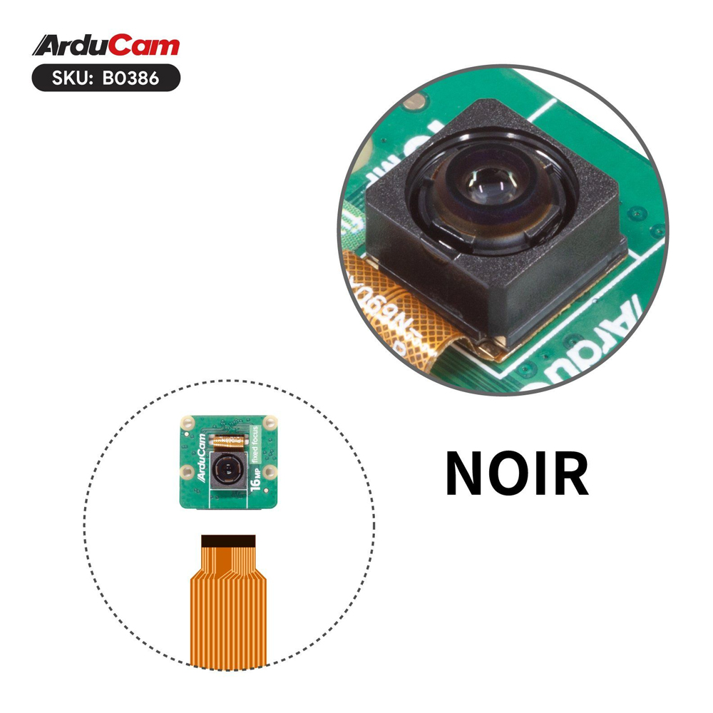 16МП камера Arducam 16MP IMX519 (NOIR) для всех моделей Raspberry Pi