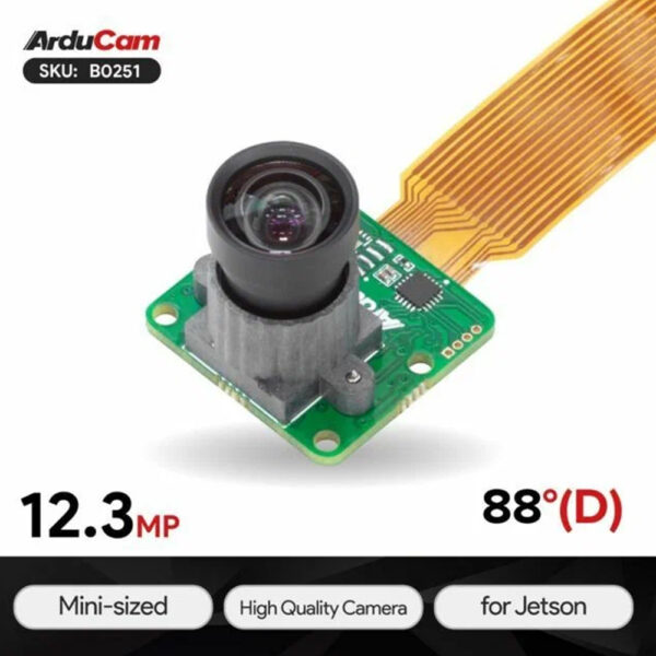 12.3 МП камера Arducam MINI High Quality 1/2.3" IMX477P M12 для Raspberry Pi