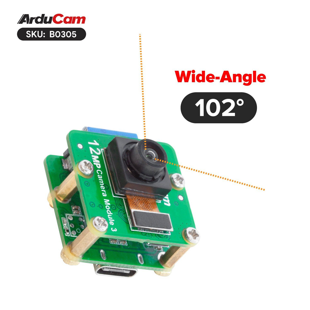12МП USB камера Arducam V3 IMX708 UVC 102° 2.75 мм 4608 × 2592