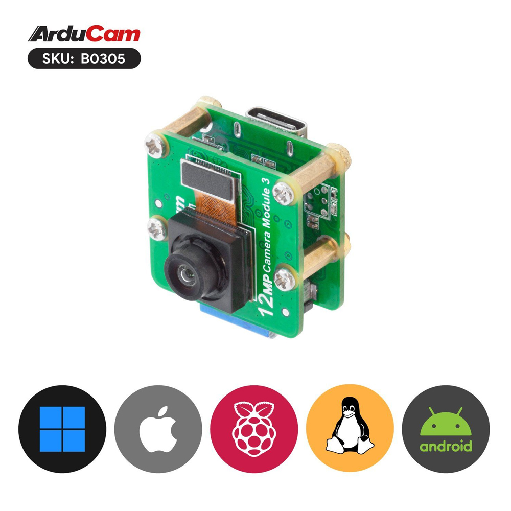 12МП USB камера Arducam V3 IMX708 UVC 102° 2.75 мм 4608 × 2592